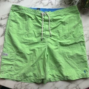 Polo Ralph Lauren Men’s 3XLT Green Board Shorts with Mesh Liner EUC